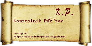 Kosztolnik Péter névjegykártya